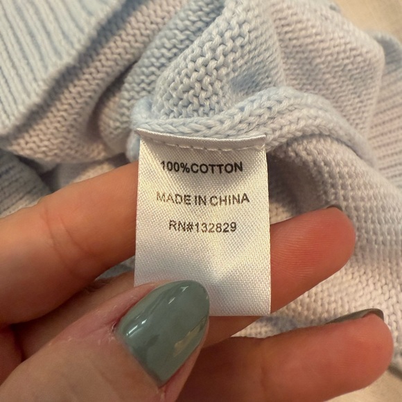 Superdown Tallie Hooded Sweater in Blue and White Size XS Women's - Picture 7 of 7